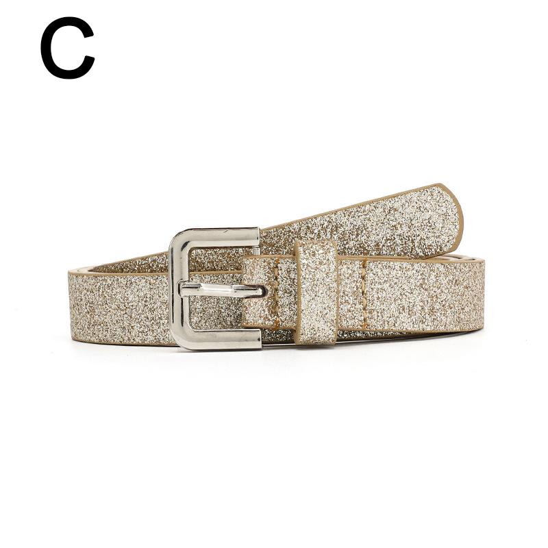 silver glitter belt