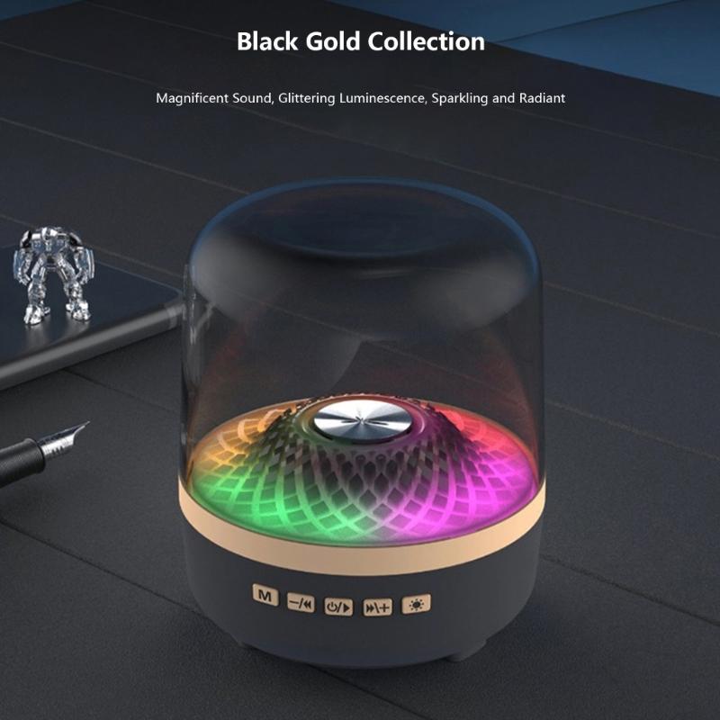 Rechargeable Color LED Bluetooth-compatible Speaker Waterproof High Capacity Battery Wireless Speaker For Poolside Backyard