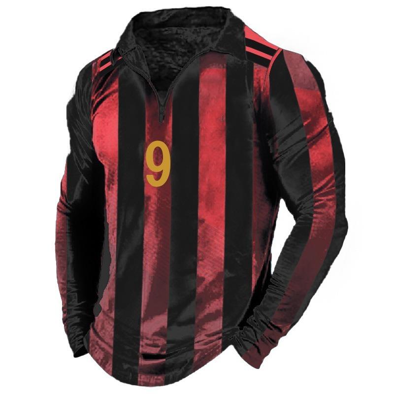 New POLO Shirt Zip Long-sleeved Lapel Men's Sweatshirt Casual Tops Tide