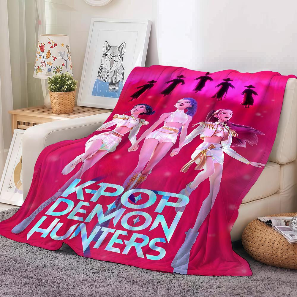 Singer K-Kpop D-Demon H-Hunters Blanket Warm And Soft Suitable For Bedroom Living Room Sofa Bed Office Travel Camping