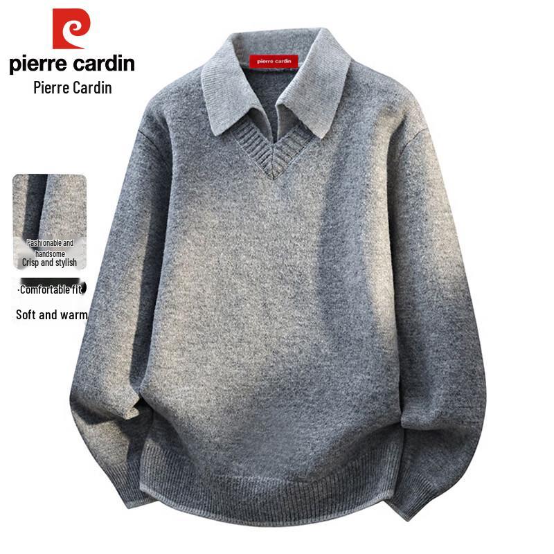 

Pierre Cardin Men s V-Neck Fake Two-Piece Knit Sweater XL