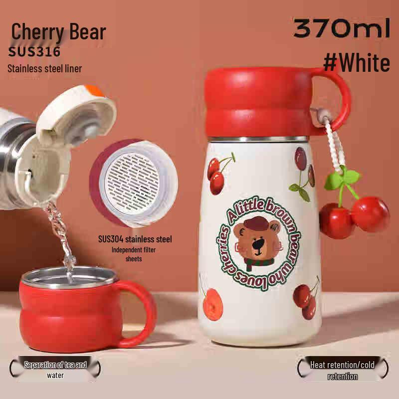 Dilabel Cherry Lid Insulated Mug