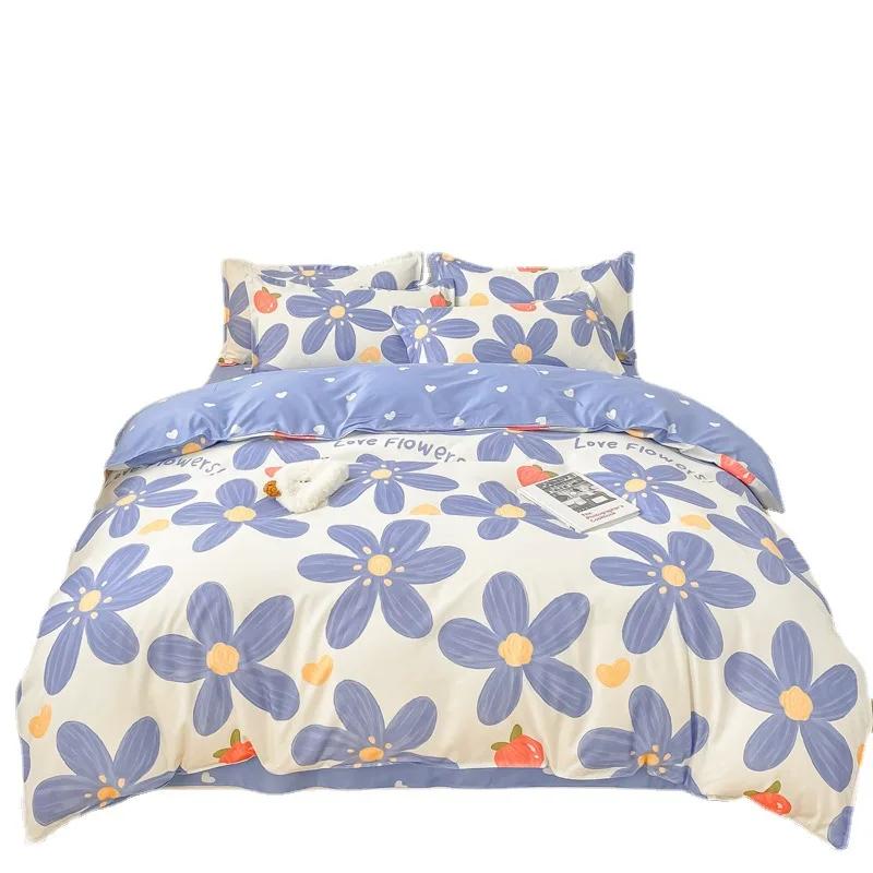 Strawberry Bedding Set Double Sheet Soft 3/4pcs Bed Sheet Set Duvet Cover Queen King Size Comforter Sets For Home For Child