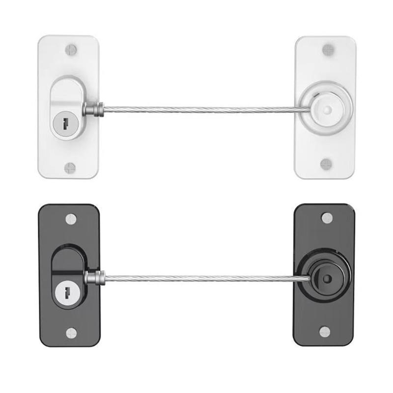 360 Degree Fridge Lock Refrigerator Locks No Drilling with Buttons Safety Lock Child Lock for Windows Fridge & Cabinets
