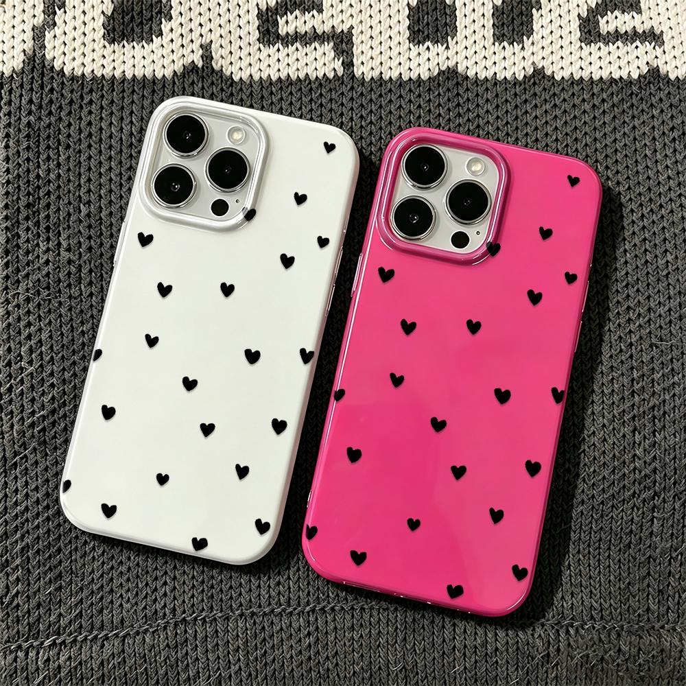 Love Pattern Soft Phone Case For Iphone 17Air 11 12 13 14 Plus 15 16 17 Pro Max Coque Phone Cover Funda