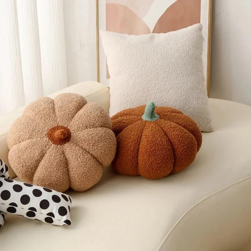 Pumpkin Pillow, Pumpkin Decor, Cute Plush PP Cotton Filled Cushion, 3D Home Decoration,Halloween Sofa Decoration Pillow