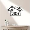 Metal Door Plate Bird Wall Decor Outdoor Hanging Ornament Holiday Gift
