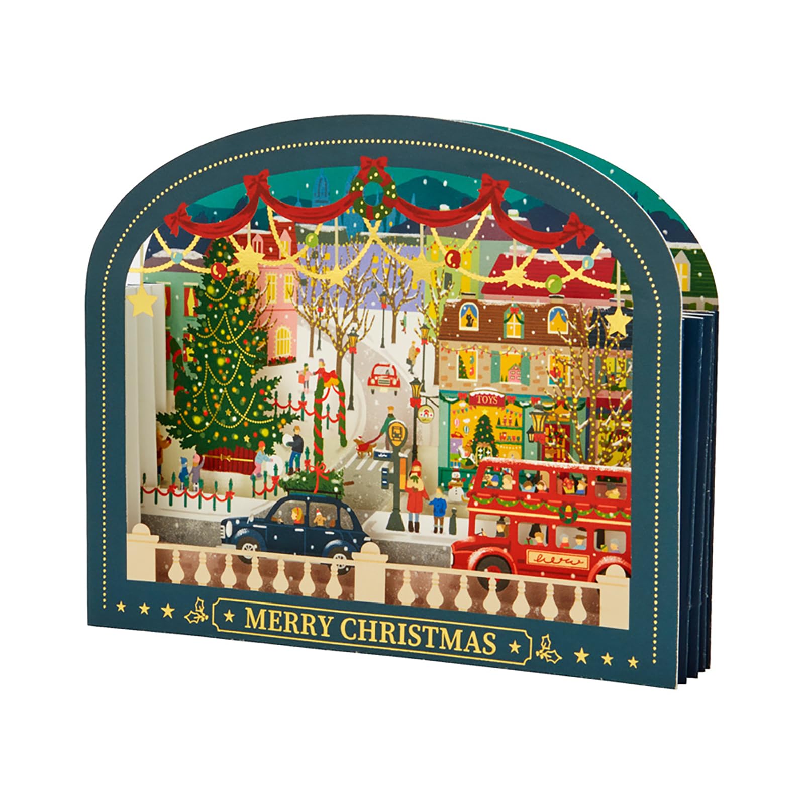 

Sanrio Christmas Arch Frame with Message Greeting JX 108618 Card, Laser-Cut City, Card, Card, 47-4, зелёный