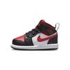 Air 1 Mid TD Black Fire Red Baby Sneakers White 640735-079
