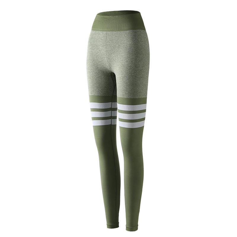 

European & American Spring/Summer Women s High-Waist Slim Fit Yoga Pants - Hip-Lifting, Trendy Running & Fitness Leggings M оливковое зеленый