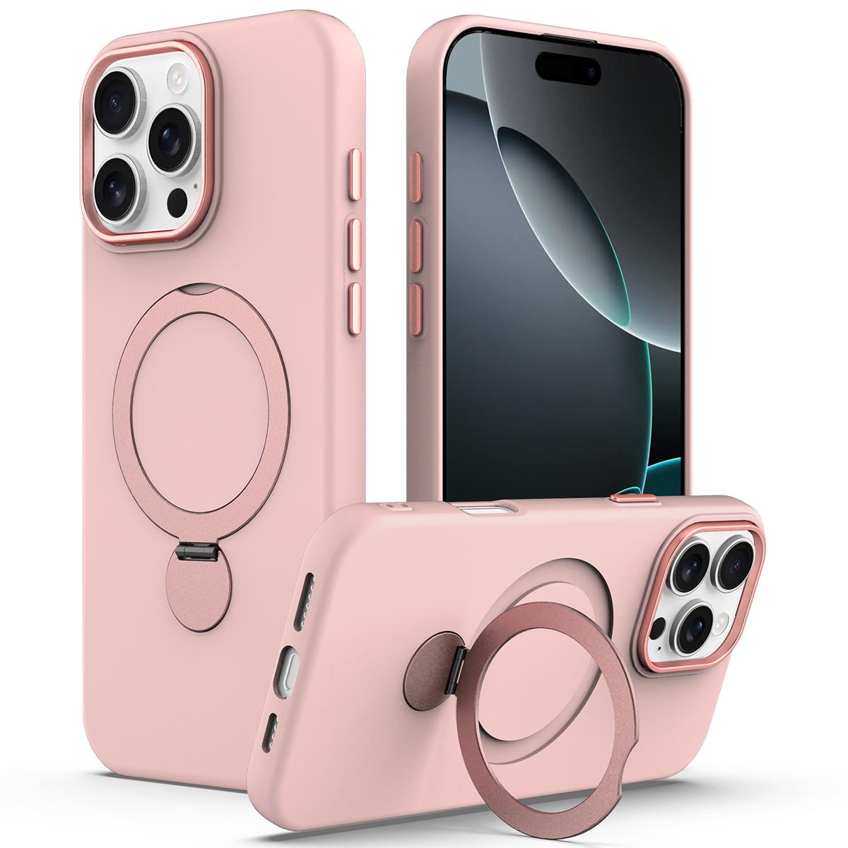 

Чохол для iPhone 16 Pro Max, сумісний з MagSafe, з обертовим кільцем-підставкою, задня кришка телефону з ТПУ + ПК