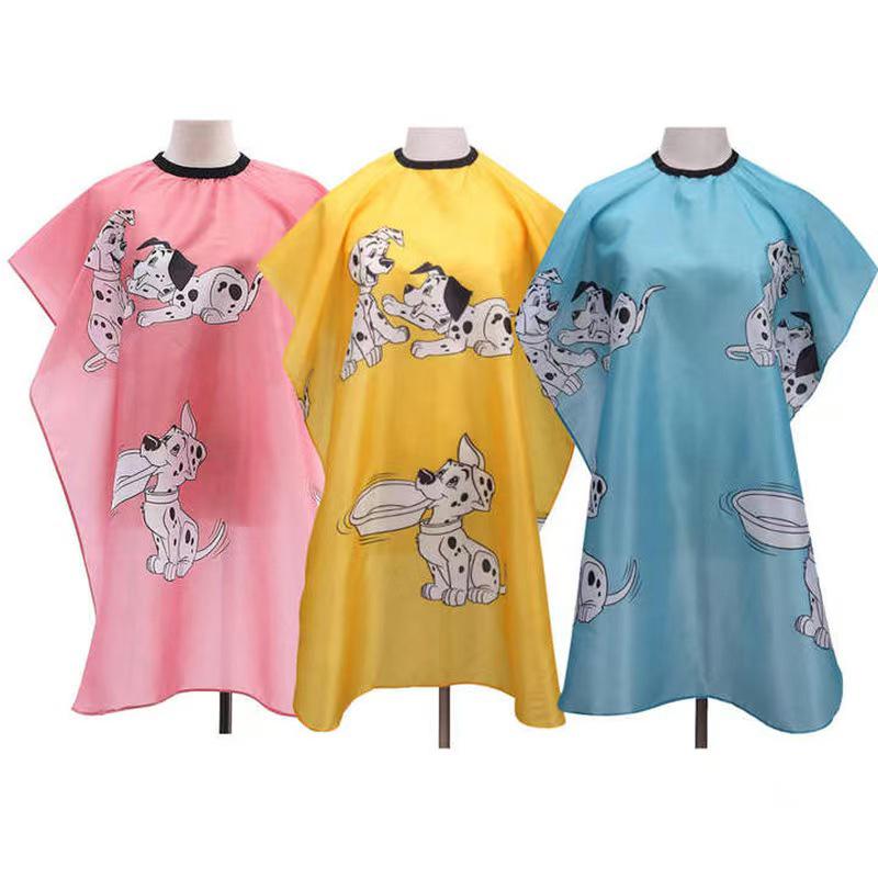 Children s Non-Stick Cartoon Haircut Cape - Anti-Hair Barber Shawl Pink Haircut Cape
