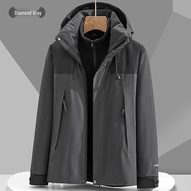 Qian Yiyang Outdoor 3-in-1 Waterproof Fleece Lined Jacket