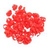 100pcs Poultry Feet Rings PP Plastic Reusable Chicken Duck Goose Leg Bands for Identification Red 25mm 1in