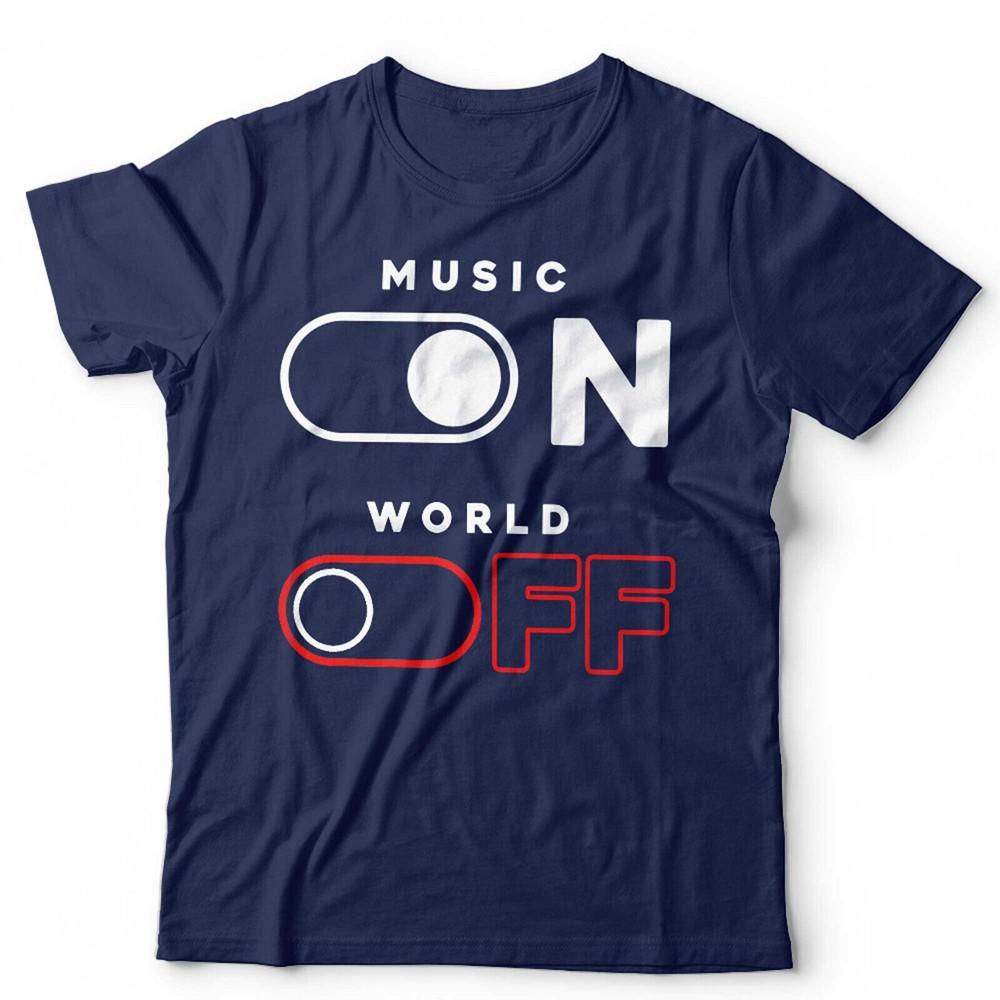 Music Tshirt Music On World Off Unisex Kids Hi Fi Concert Stereo Musician S