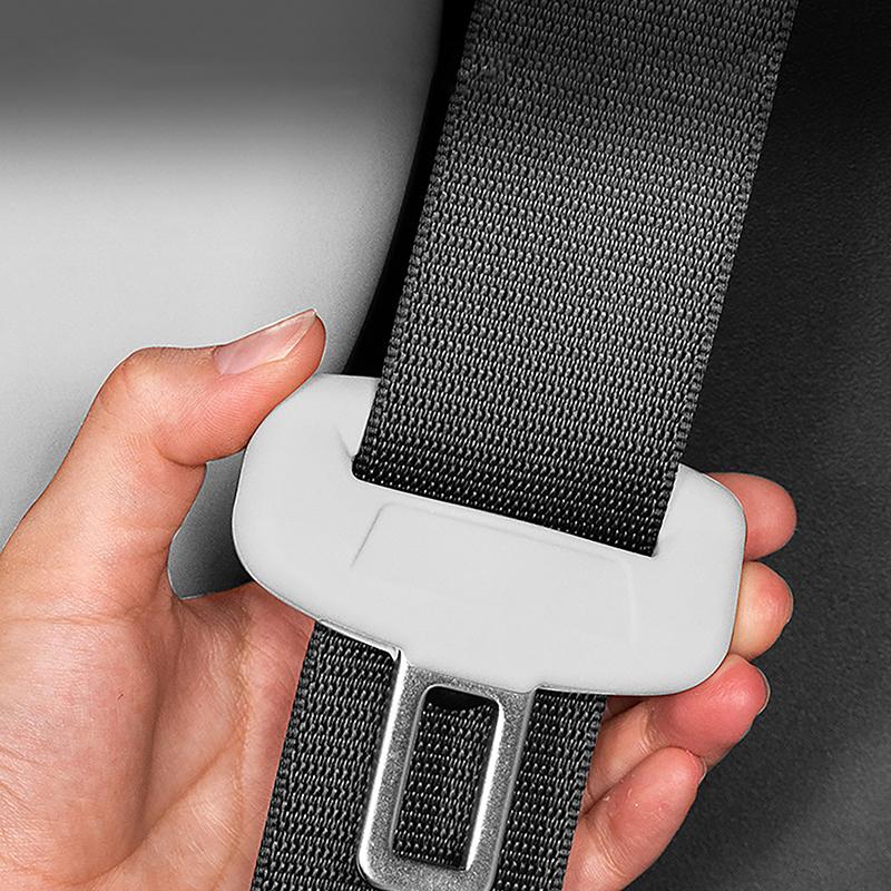 2Pcs Seat Belt Buckle Cover Anti-Scratch Rubber Car Seat Buckle Protector Clip Protection Cover Universal For Suv Sedan