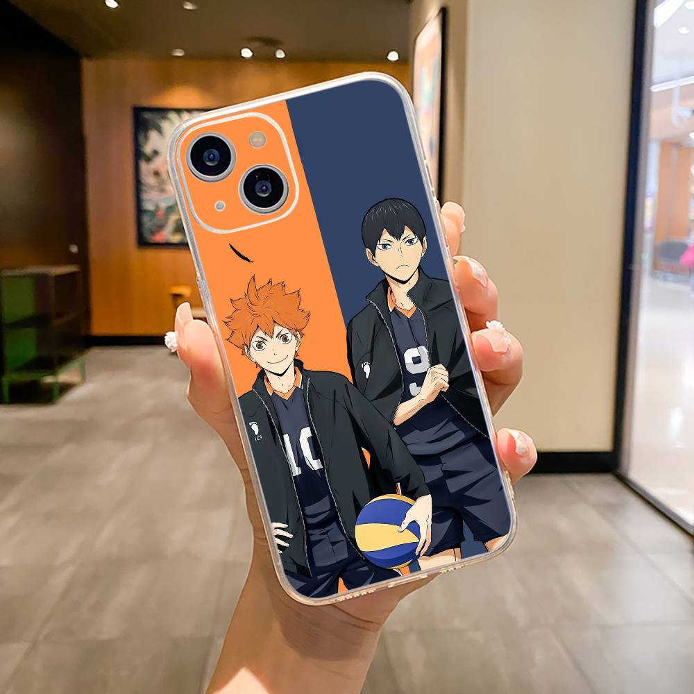 Shonen anime-H-Haikyu Phone Case For iPhone17,16,15,14,13,12,11 ,Pro Max, Plus Soft Silicone Transparent Cover
