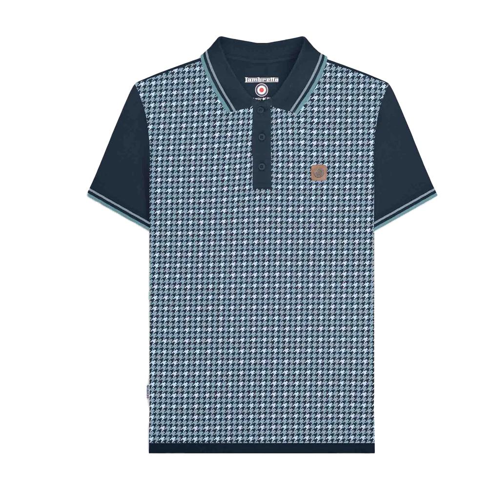 LAMBRETTA Erkek SS24 Houndstooth Polo Gömlek