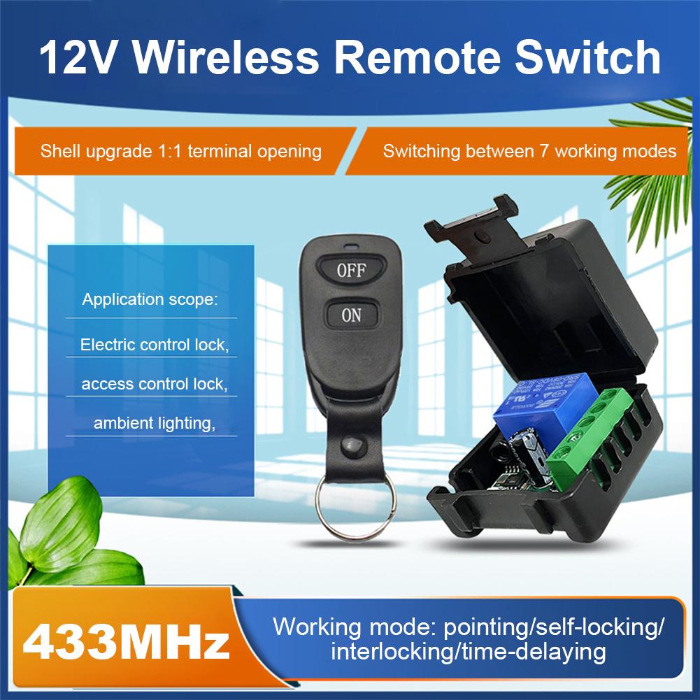 433Mhz RF Transmitter 1CH RF 10A Relay Receiver DC 12V 1 Channel Remote Control Switch RF Transmitter On Off Button