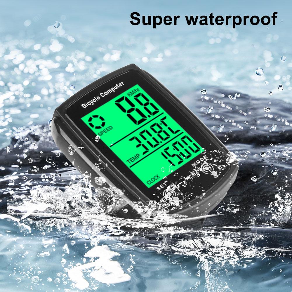 Bicycle Computer Backlight Digital Clock Speedometer Thermometer For Bike Motorcycle ATVs Speed Odometer Temp Meter Tester 2.2"