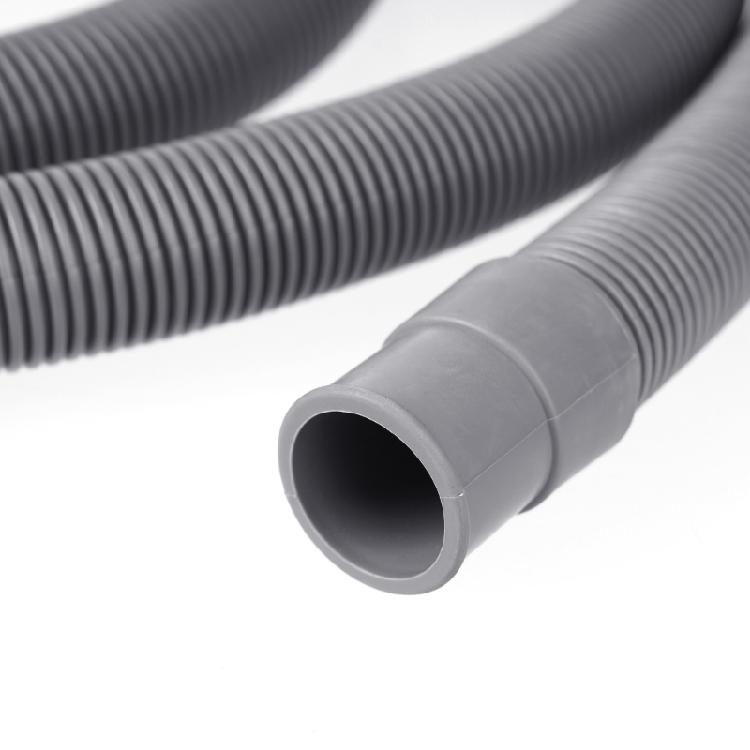 Lightweight 2 Meter Extension Hose with Clip set Washing Machine Drain Extension