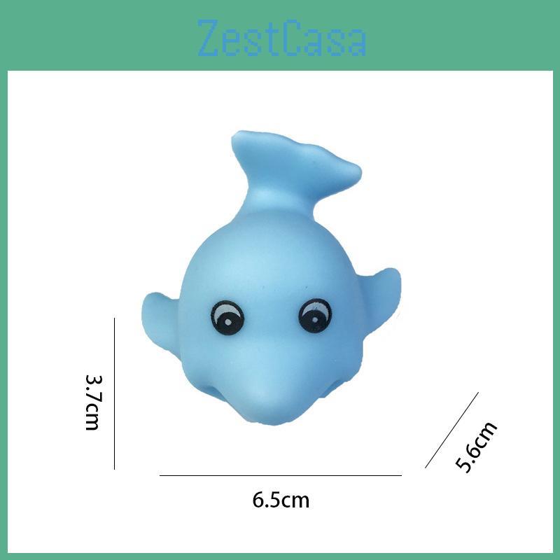 Children's Bathing Water Play Toy Cute Squeeze Cartoon Ocean Animals Shark Dolphin Clownfish