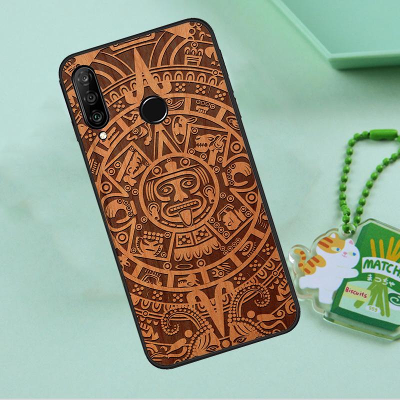 Mayan Calendar Wood Pattern For Huawei Nova Y90 Y70 Y60 Y61 Y91 Y72 9 10 SE 12i 12s 11i 5T P60 Pro P20 P30 P40 Lite Case