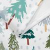 Christmas Tree Shower Curtain Winter Forest Pattern Snowflake Design Festive Decor Bath Accessories Waterproof Fabric150X210