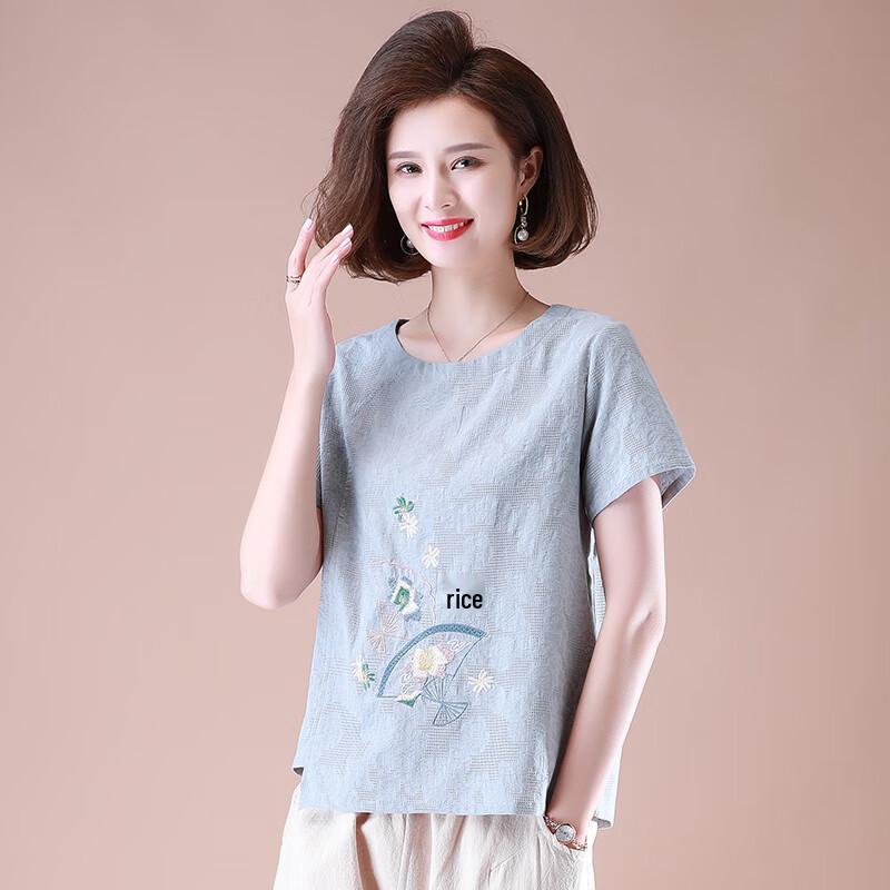 XUEXI Women s Elegant Pure Cotton Spring T-Shirt Set 3XL