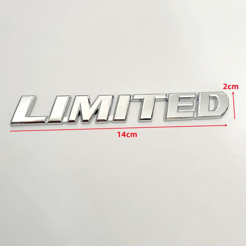 

3D Chrome Black Limited Logo Car Fender Side Emblem Trunk Badge Decal For Toyota Highlander Limited Sticker Auto Accessories