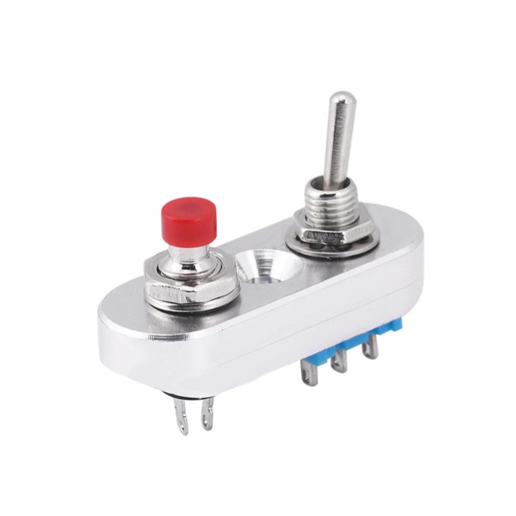 DIY Motorcycle Handlebar Engine Ignition Starts Stop Lever Silver Switch 12V