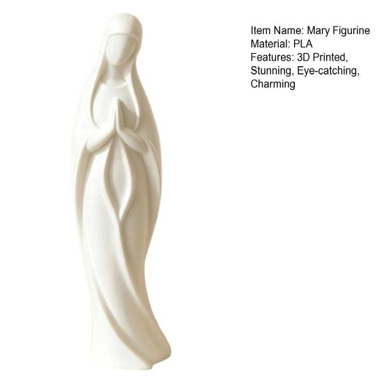 Statua della Vergine Maria Stampata 3D Statuetta Religiosa Cattolica di Santa Maria Scultura della Beata Madre per Arredamento Casa