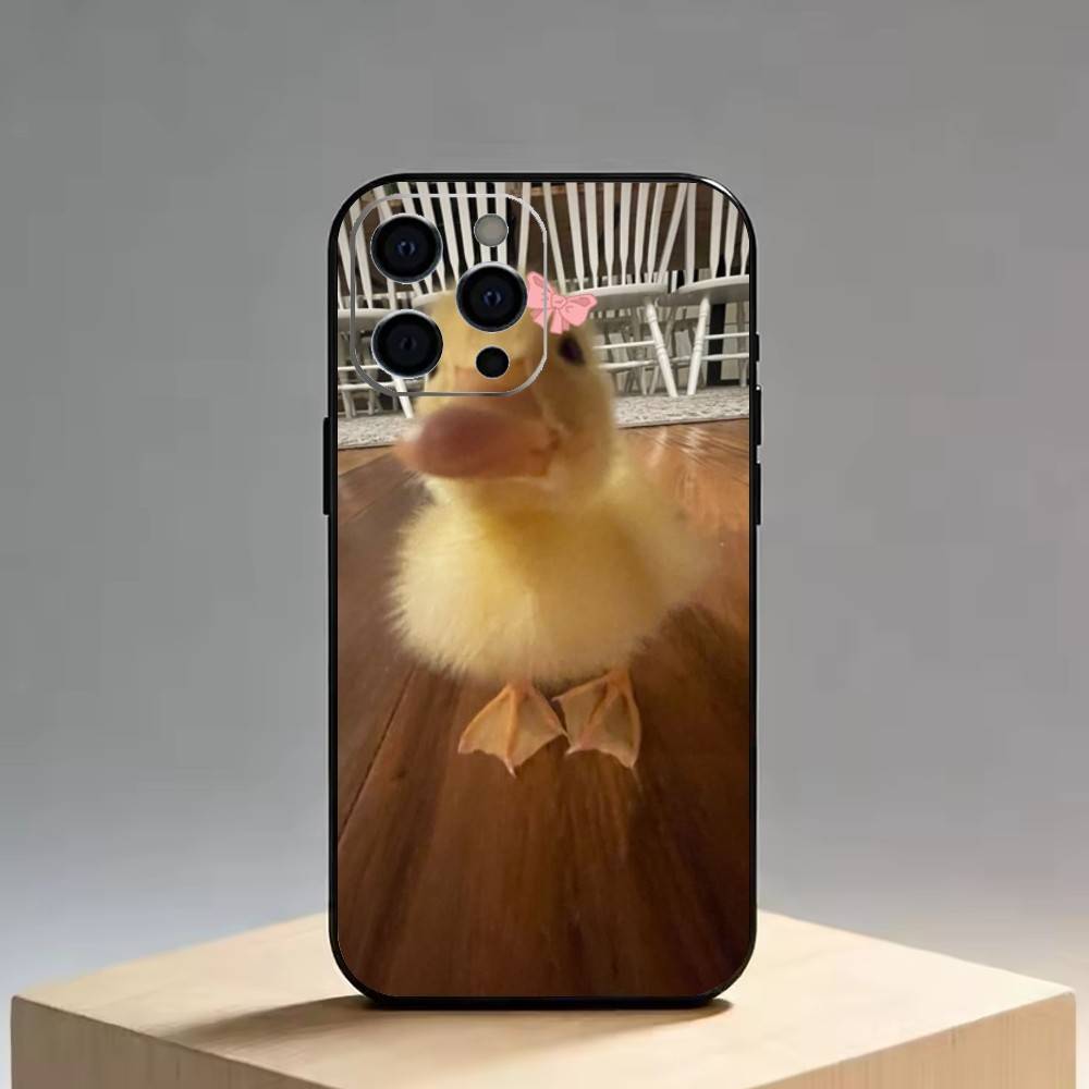 

Ins Cute Bow Duck Phone Case Silicone Soft For IPhone 17 16 15 14 13 12 11 X XR Plus Pro Max Plus iPhone16e