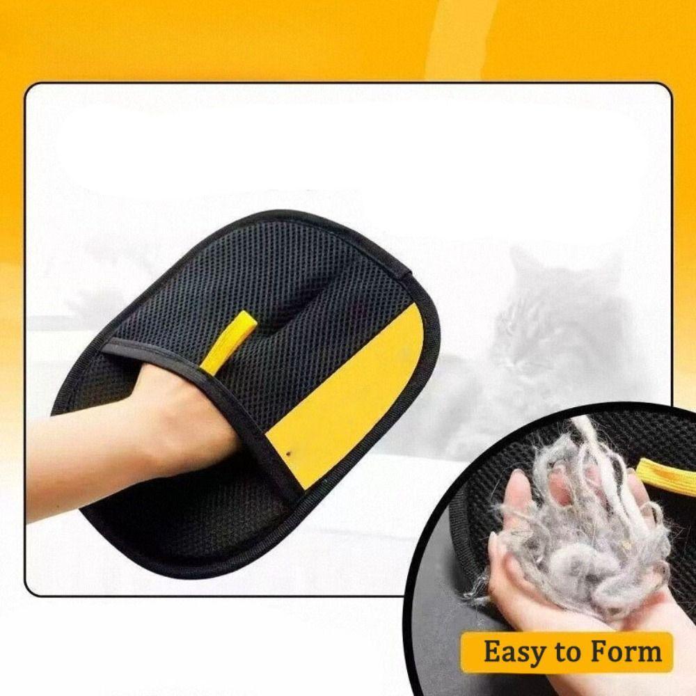 3PCS Soft Pet Grooming Gloves Multi-functional Pet Hair Remover Brush Static Dedusting Brush  Carpet