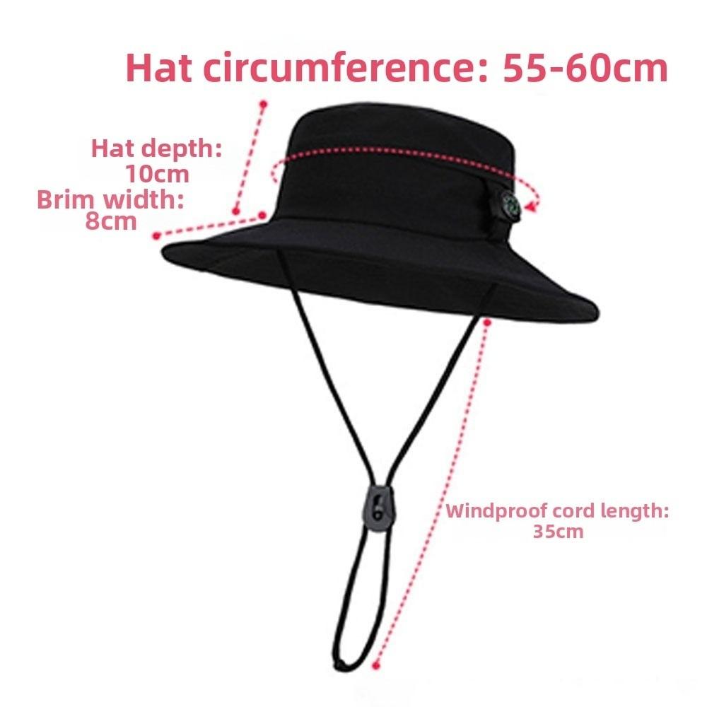 New Sunshade Bucket Hat Quick-Drying Anti Uv Fishing Hats With Compass Waterproof Sun Cap Unisex