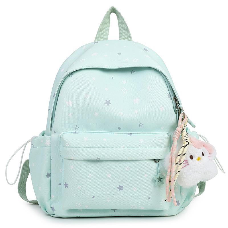 Schoolbag Candy Color Little Star School Bag Female Versatile Junior High School Student Small Fresh Backpack Girls College Style Travel Backpack