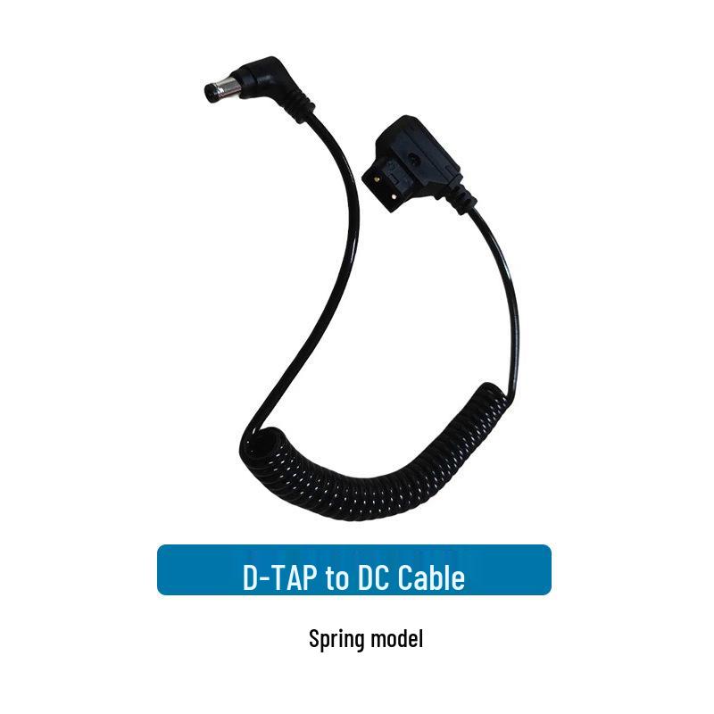 D-Tap to DC Power Cable with Elbow Connector for Monitor & Wireless Video Transmission, V-mount Battery Adapter