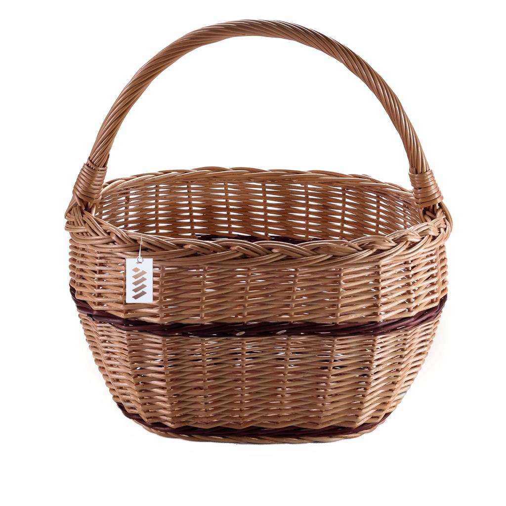 Large Wicker Shopping Basket for Mushrooms