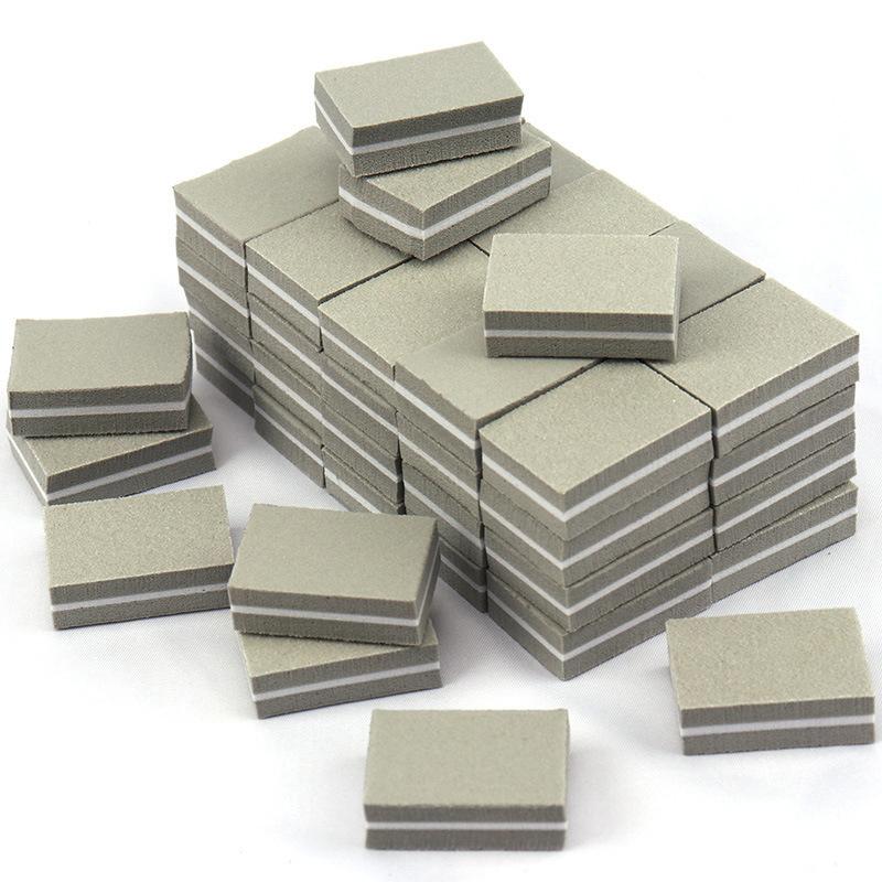 50Pcs Mini Nail Sponge Files Buffer Block Buffing Sanding Pedicure Tool