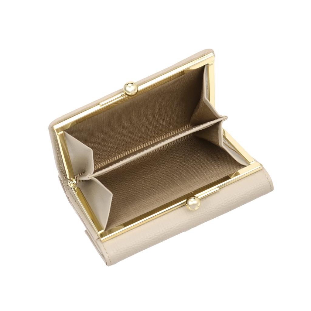 Jewel Narrows Genuine Leather Wallet [Mirage Wallet] Bifold Wallet with Clasp Closure No.15152