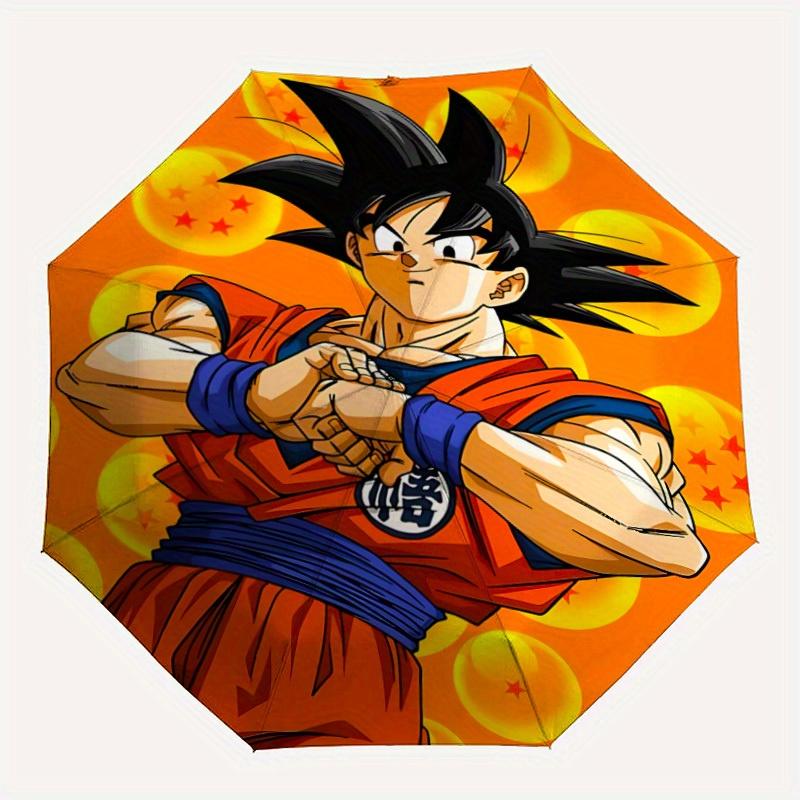 

1pc Goku DragonBallZ Self-Folding Umbrella, 8-Bone Compact Travel Umbrella, Durable Plastic And Iron Frame140