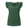 Fashion Women Color V-Neck Top Casual Breathable Shirt Pullover Top