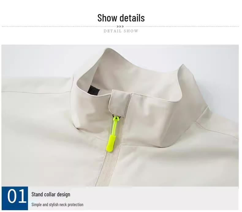 Men's Waterproof Windproof Stand Collar Work Jacket with Custom Logo for Autumn/Winter