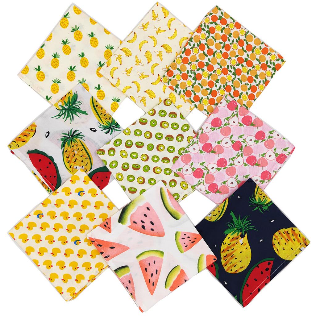 5/10pcs Spring Summer Flowers Fruits Dog Puppy Pet Cat Bandana Scarf Handkercheifs Pet Grooming Supplies Accessories