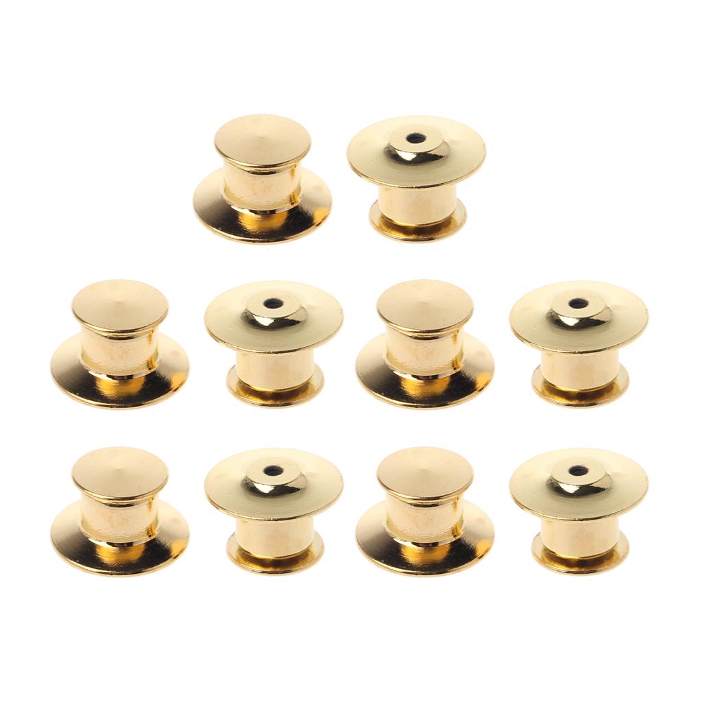 10 Pieces/Set Metal Pins Keepers Pin Backs Locking Clasp for Jewelry Replacement