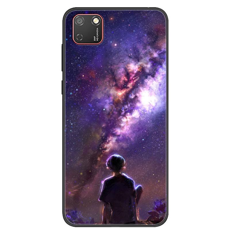For Huawei Y5P Case Black Bumper Silicone TPU Soft Phone Cover For Huawei Y5P 2020 DRA-LX9 Y5 P Case Cartoon Fundas Y 5P