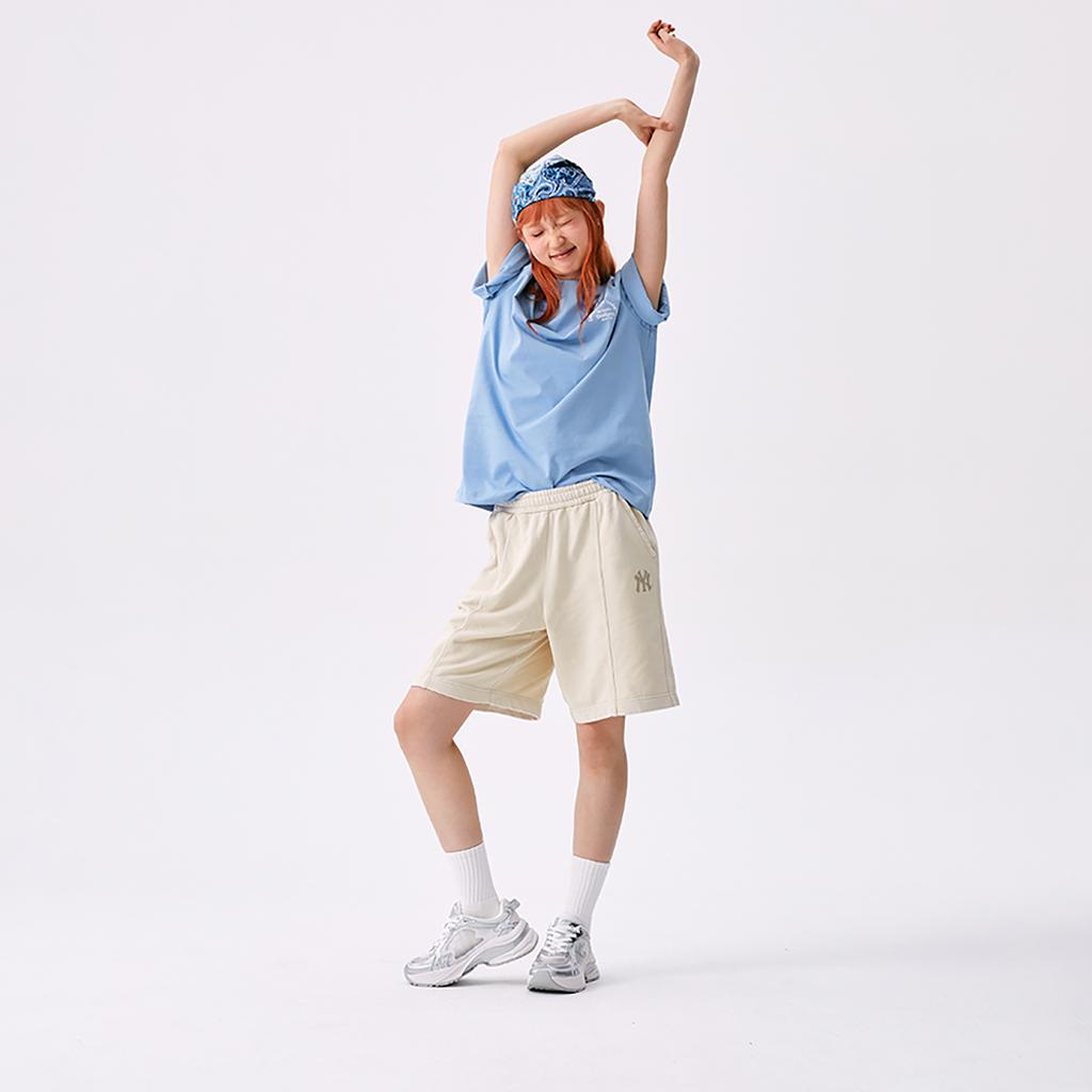 New MLB New York Yankees Basic Collection SS25 Casual Shorts Women's Beige 3ASPB2053-50SAM