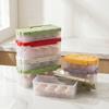 Stackable Egg Storage Box Clear Fridge Organizer Plastic Egg Tray Holder Space Saving Kitchen Food Container with Lid & Handle