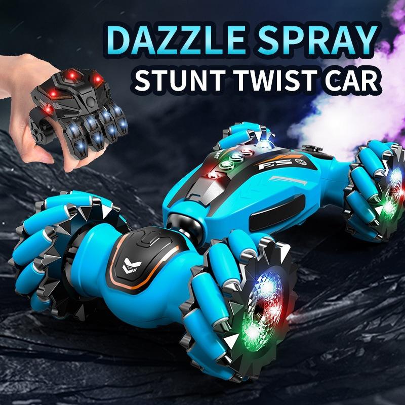 Wireless Remote Control Off-road Vehicle Racing Stunt Spray Gesture-sensing Four-wheel Drive Car Children's Toy for Boy
