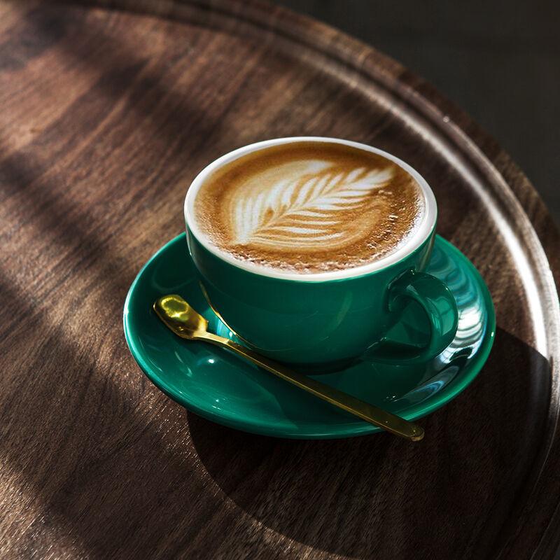 Barista empfiehlt Keramik Kaffeetasse und Untertasse Set 3. Generation verdickt caboo latte professionelle Latte Art Tasse 350